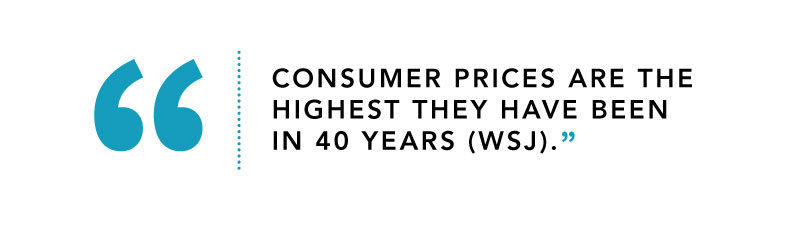 Consumer Prices are at an all time high.